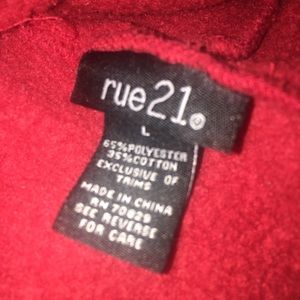 rue 21 croptop sweatshirt